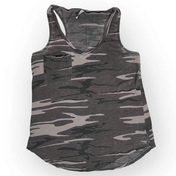 2 Tops Z Supply (M) Camo Pocket Tee & Pocket Tank Camouflage Green Grey - Picture 5 of 10